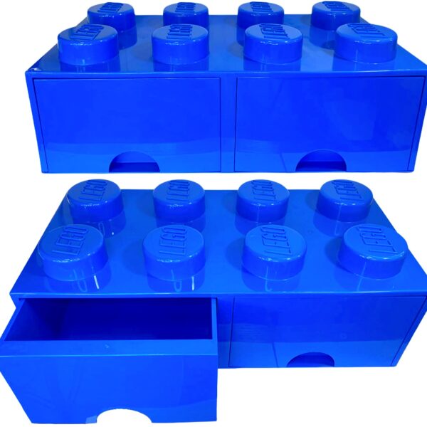 Pojemnik LEGO 8 szuflada niebieski na prezent klocki