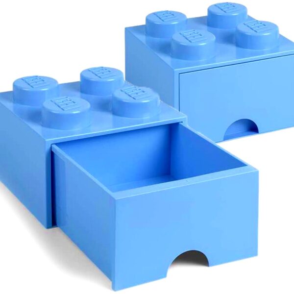 Pojemnik Lego jasnoniebieski 4 szuflada na klocki