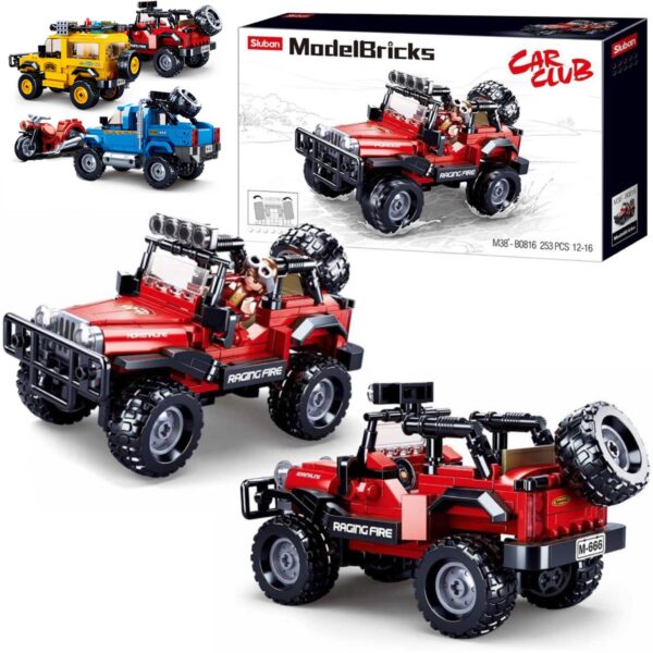 KLOCKI SLUBAN JEPP TERENOWY CAR CLUB BRICKS 253 EL
