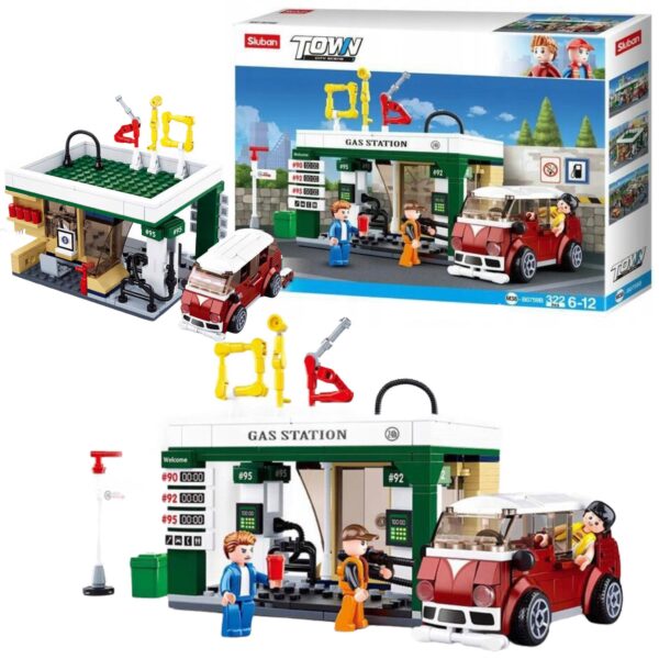 KLOCKI SLUBAN STACJA BENZYNOWA TOWN 322 EL miasto lego