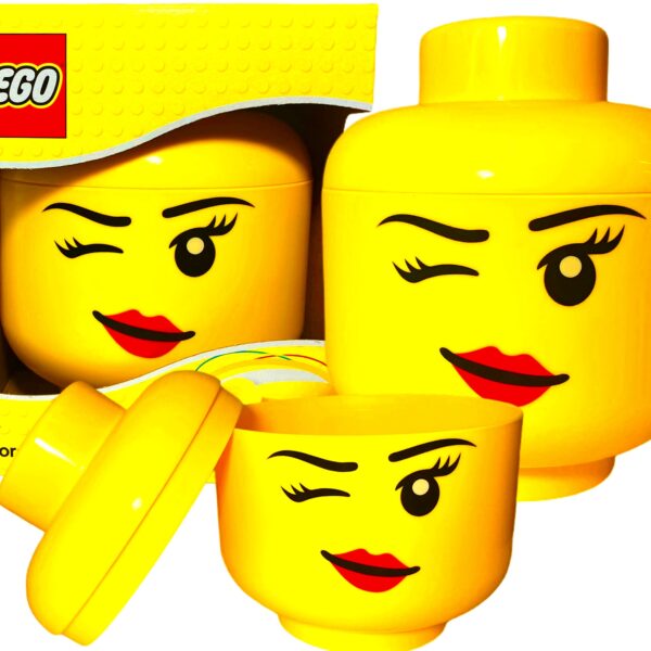 Pojemnik Lego głowa whinky mrugające oczko Duzy L