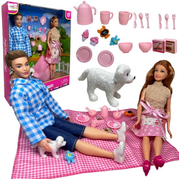 LALKA BARBIE KEN BIWAK PIKNIK RODZINA KAIBIBI