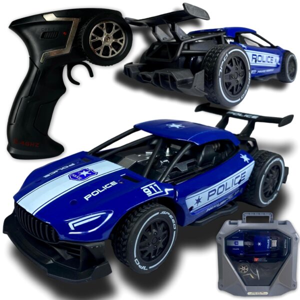 SAMOCHÓD ZDALNIE STEROWANY POLICJA RC 1:24 METAL