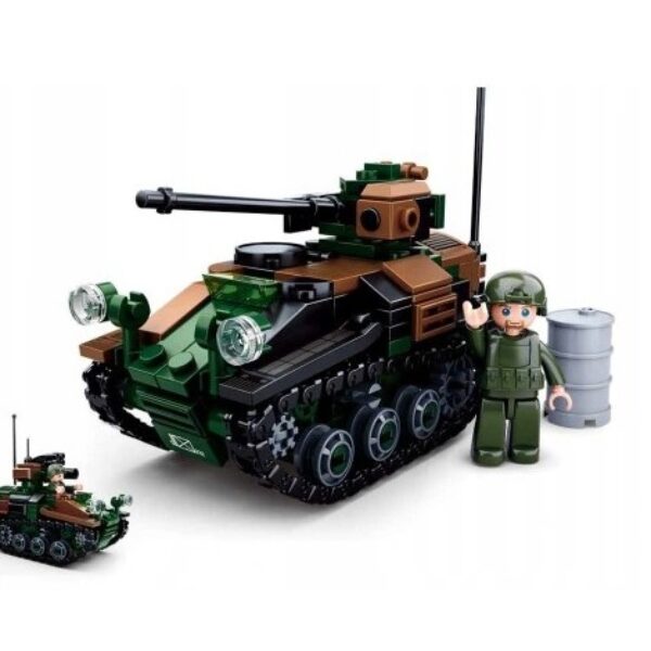Klocki Sluban WOJSKO MAŁY CZOŁG 2 W 1 245 el Pasuje do lego