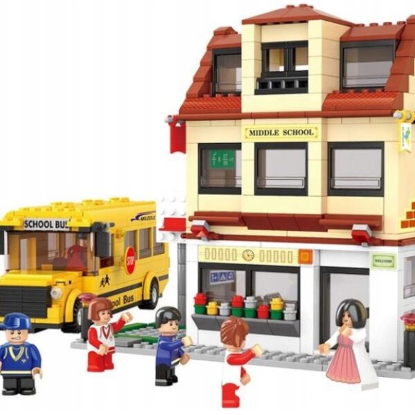 Klocki Sluban Town SZKOŁA AUTOBUS SZKOLNY 496 el PASUJE DO LEGO