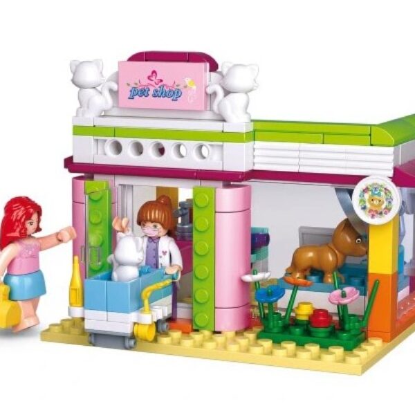 Klocki Sluban Friends WETERYNARZ DOMEK 195 el PET SHOP LEGO GIRLS