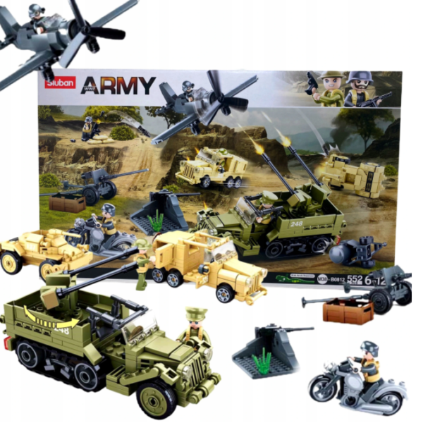 KLOCKI SLUBAN wojsko 552 el pasuje do LEGO