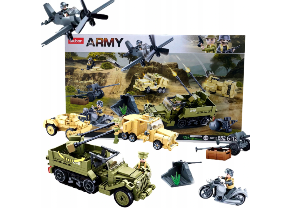 KLOCKI SLUBAN wojsko 552 el pasuje do LEGO