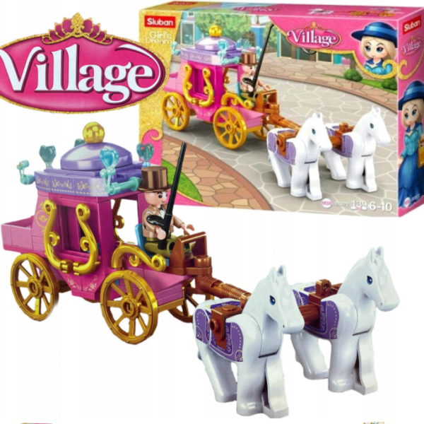 KLOCKI SLUBAN Lego Girls Dream powóz z końmi VILLAGE