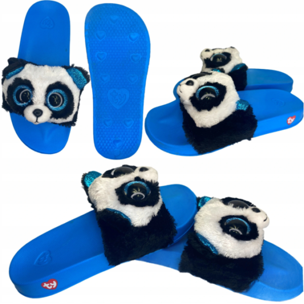 Klapki dziecięce Panda Basenowe Pluszowe Ty M 21 cm