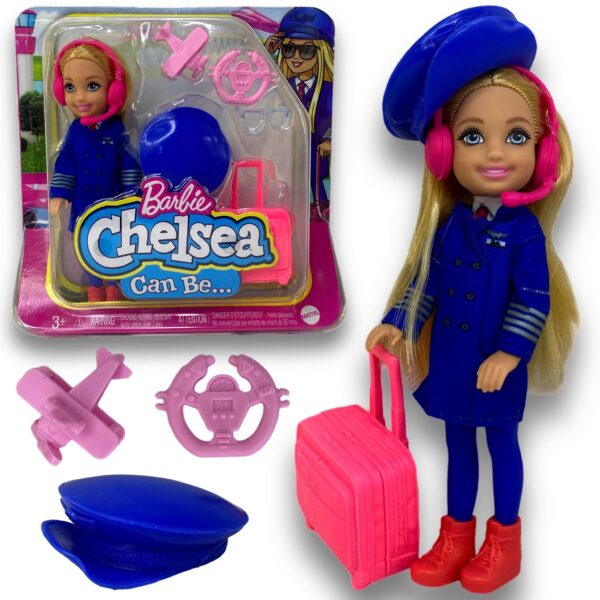 LALKA BARBIE CHELSEA KARIERIA PILOTKA